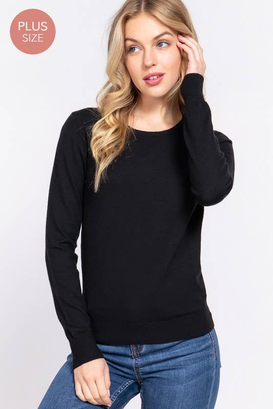 Long Sleeve Crew Neck Basic Sweater