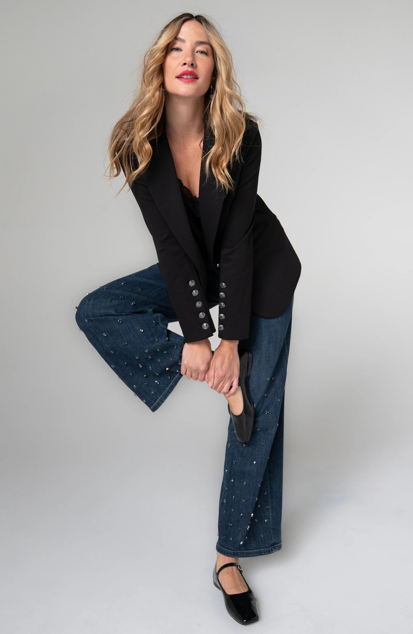 Liverpool Stride Wide Leg Luxe Collection (30" inseam) (Crystal City)