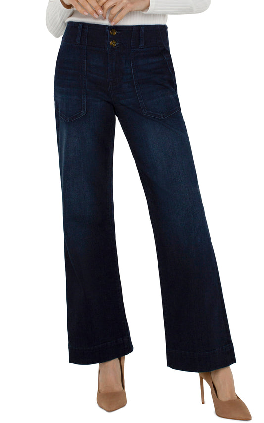 Liverpool Patch Pocket Wide Leg (31" inseam) (Summit Lake)