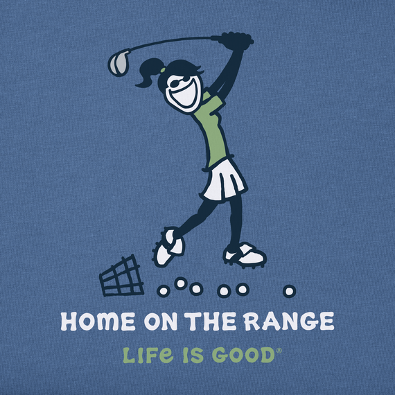 Life is Good Women's Jackie Home on the Range Crusher Tee (Vintage Blue)