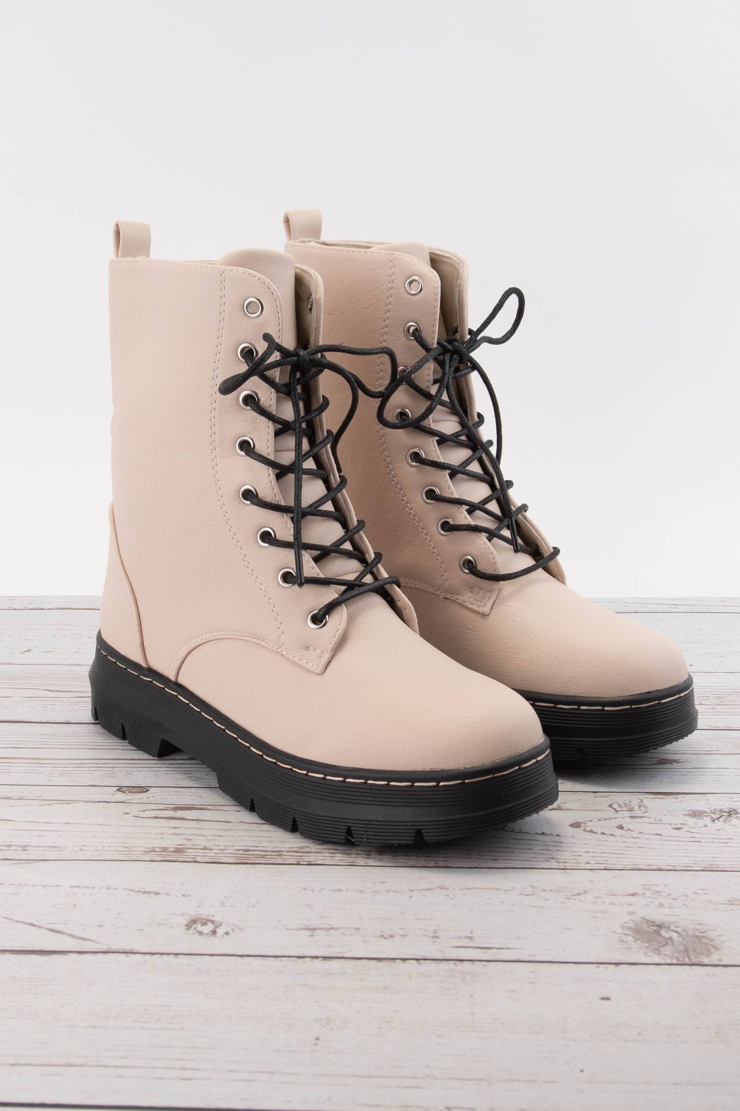Renee Lace Up Combat Boots