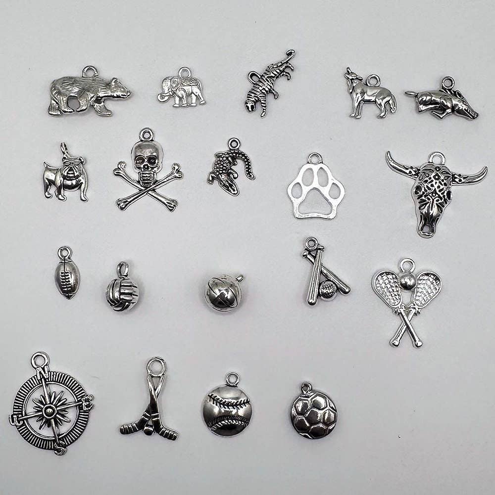 Green and White Game Day Bracelet Stack: Hockey (7 or 8 inch)