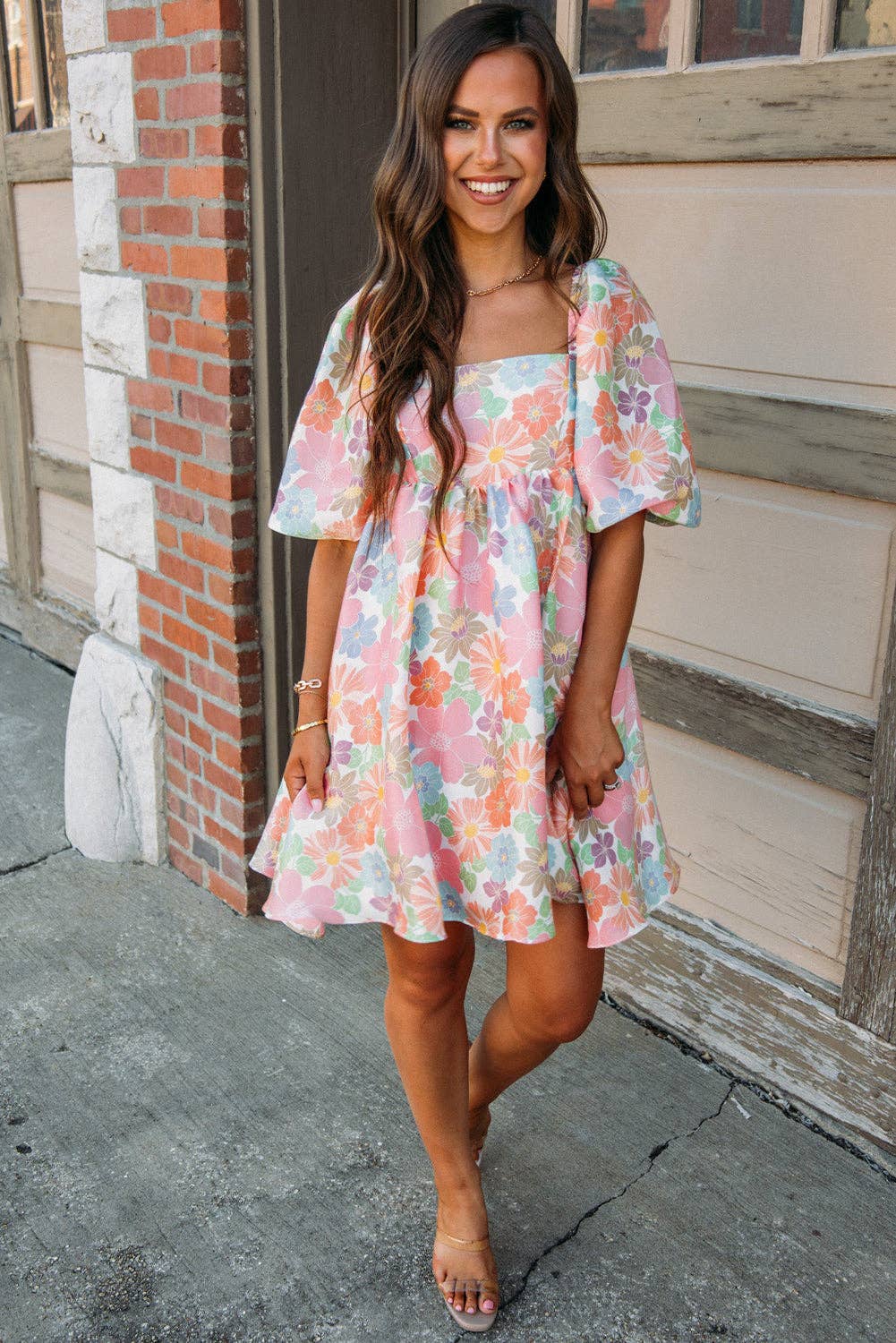 Floral Puff Sleeve Dress