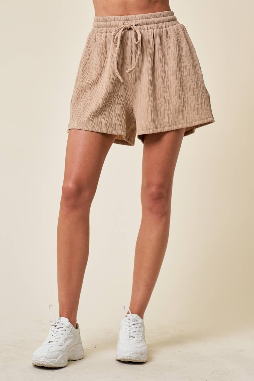 Good timing textured shorts
