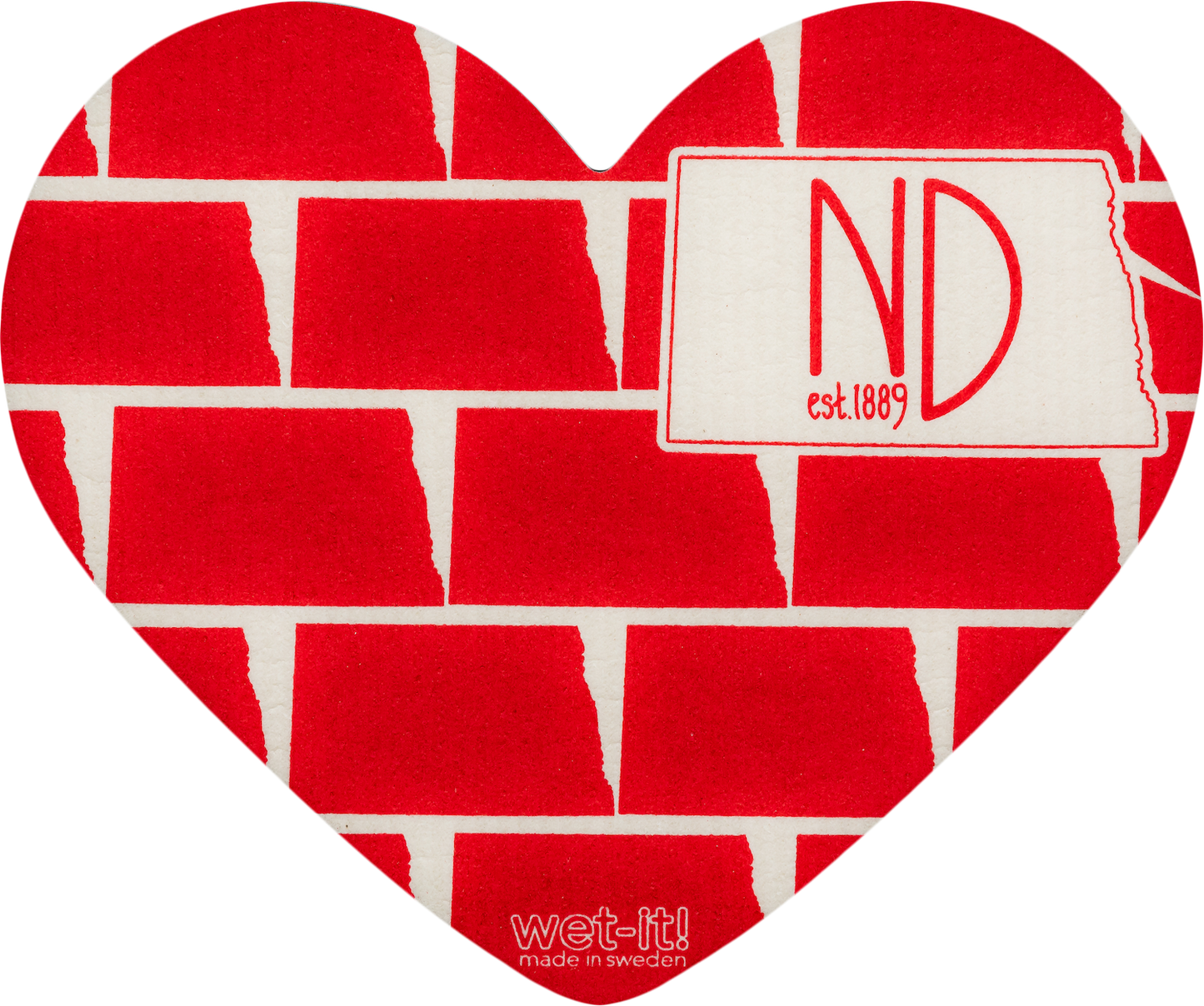 North Dakota Heart Swedish Cloth
