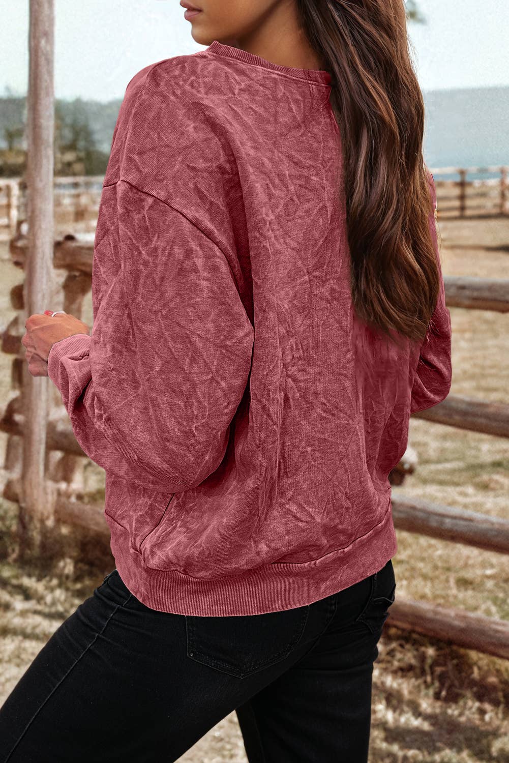 Saved by Grace Mineral Wash Loose Sweatshirt