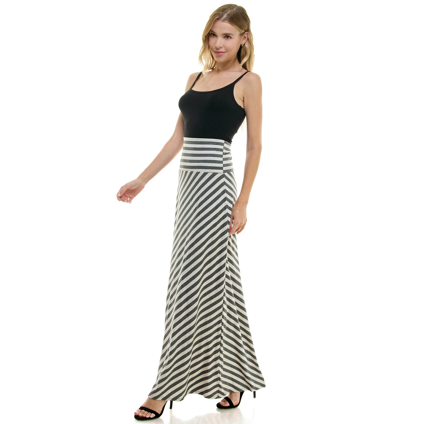 High Waist Maxi Basic Skirt