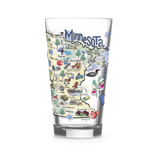 Minnesota 16oz Glass Fishkiss