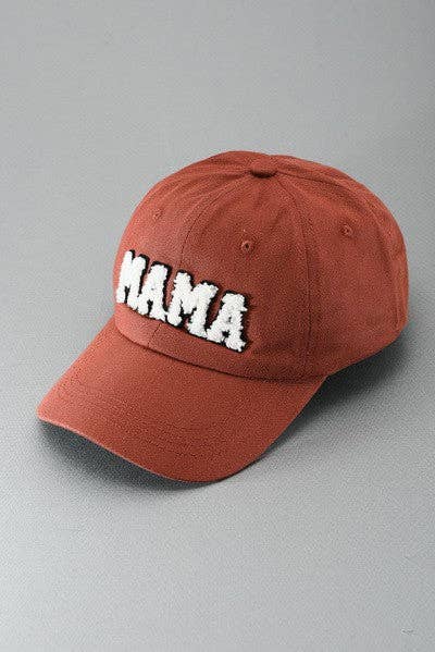 Mama Baseball Hat (Sherpa Lettering)