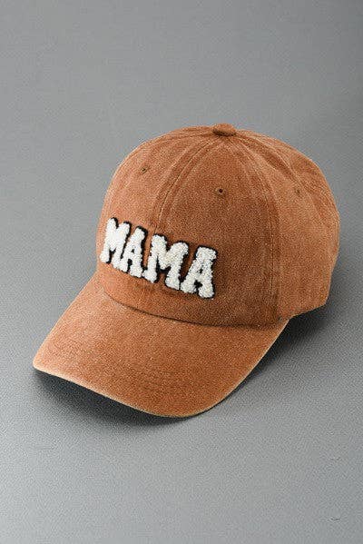 Mama Baseball Hat (Sherpa Lettering)