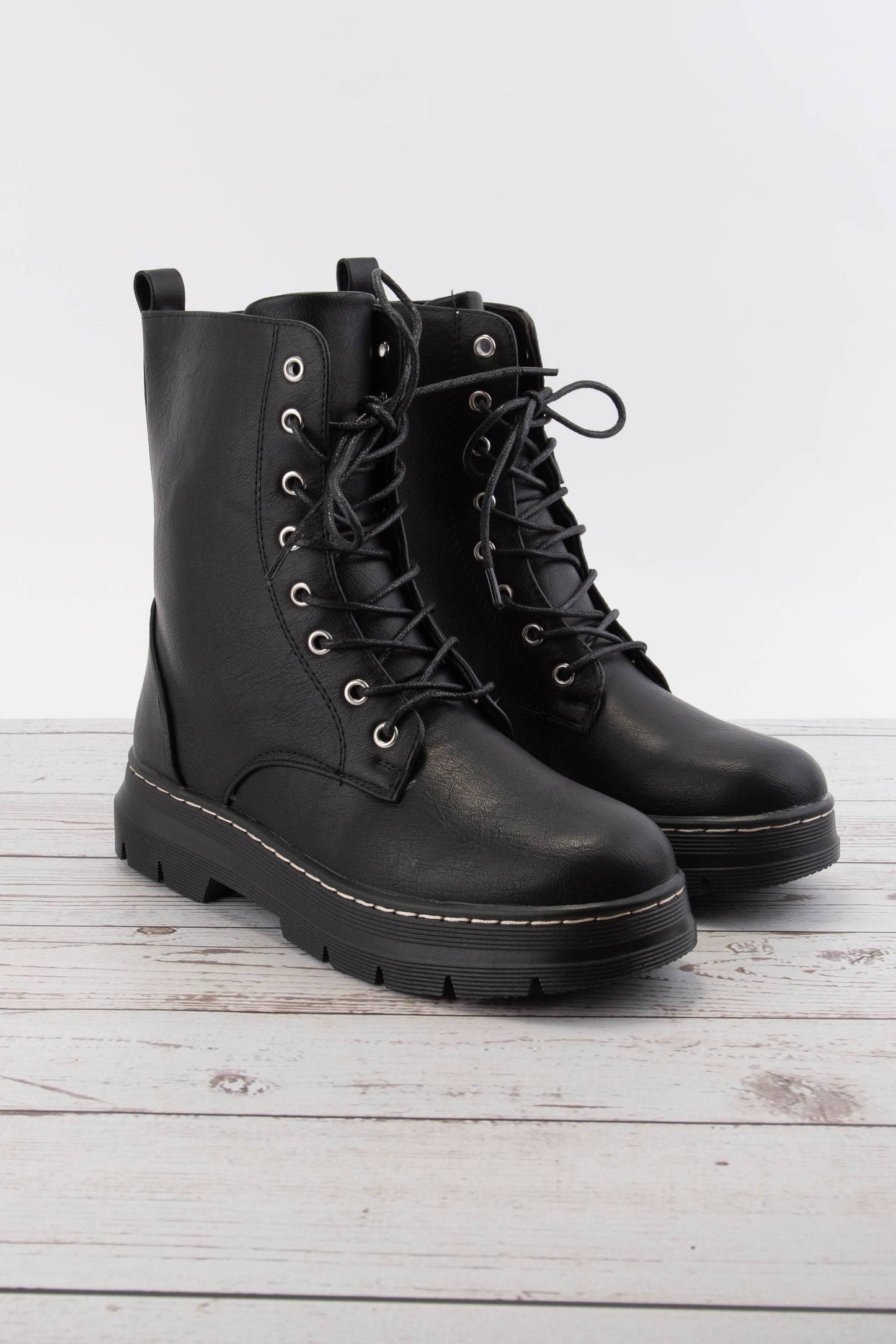 Renee Lace Up Combat Boots