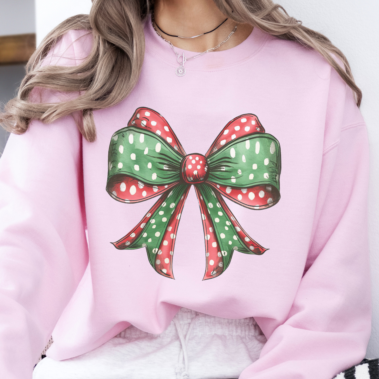 Christmas Coquette Red Green Bows