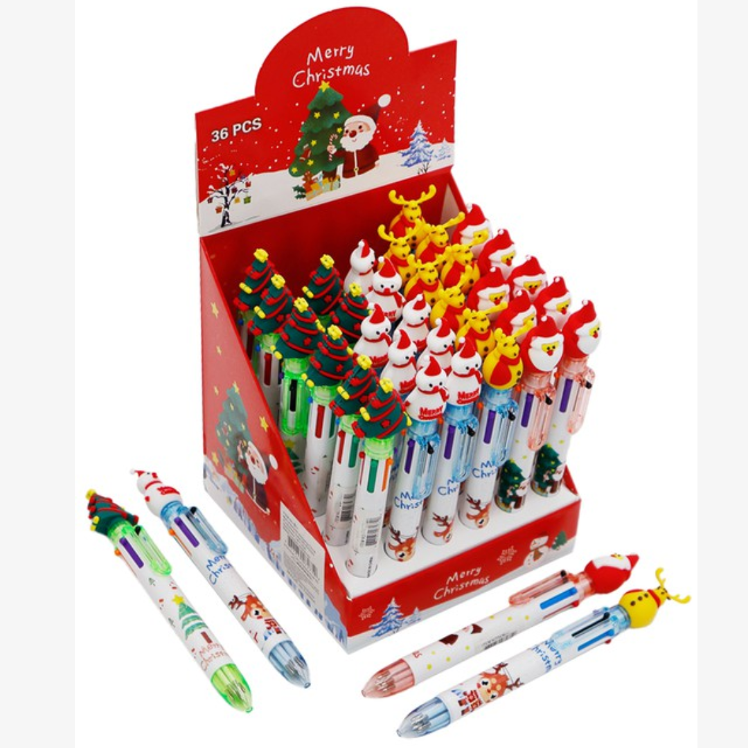 Merry Christmas Figurine 6-in-1 Multicolor Ballpoint Pen