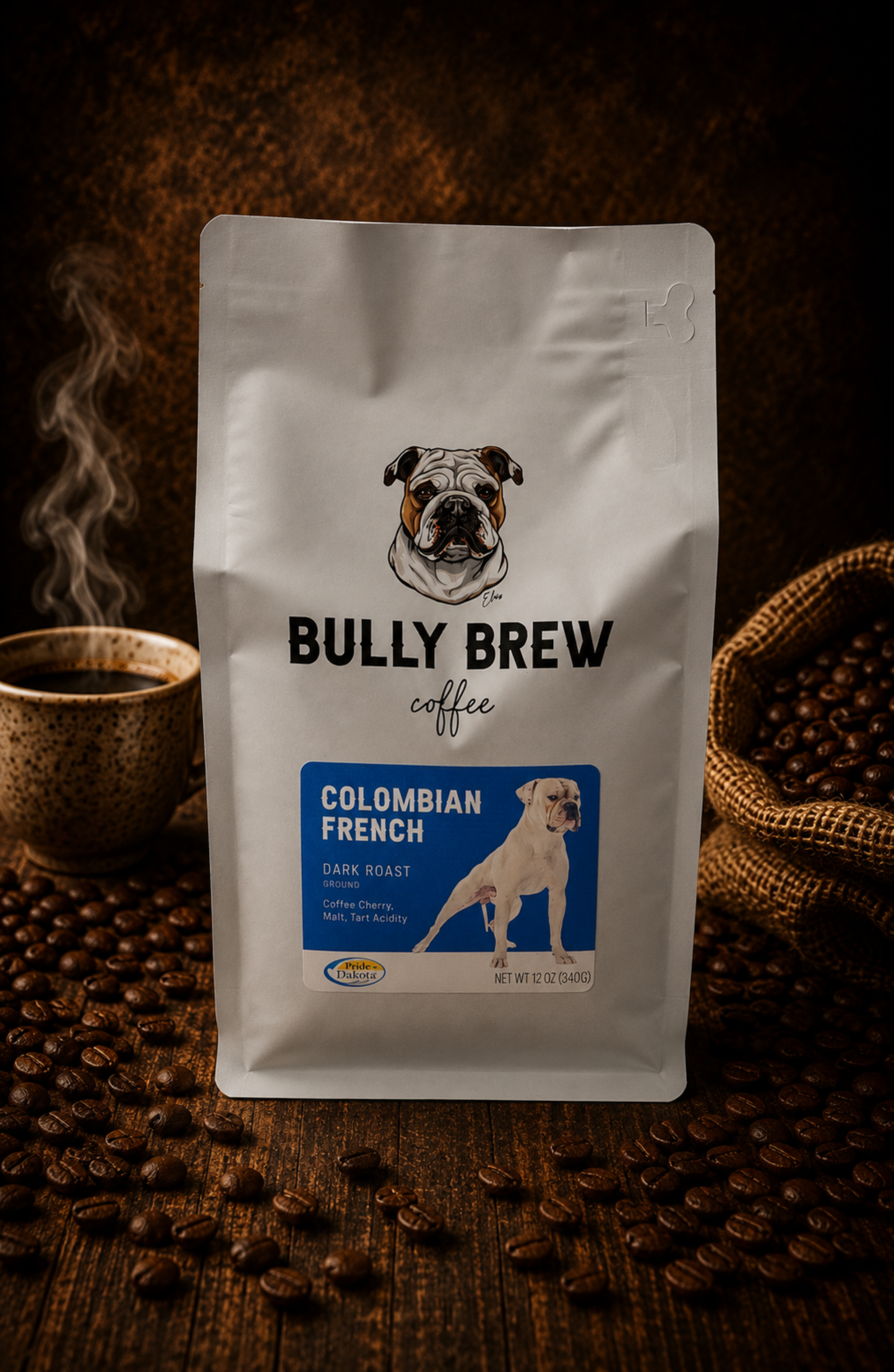 Bully Brew Coffee Columbian French Dark Roast Blend