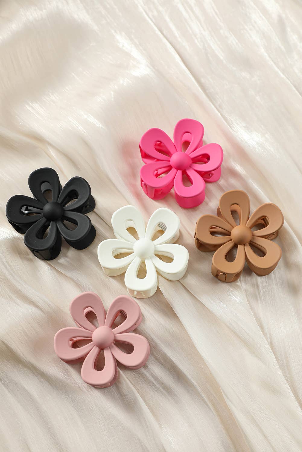 Women Casual Hollowed Flower Shape Claw Clip