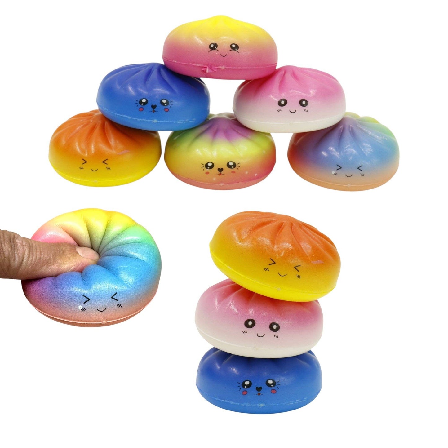 Mini Rainbow Foam Squishy Dumpling