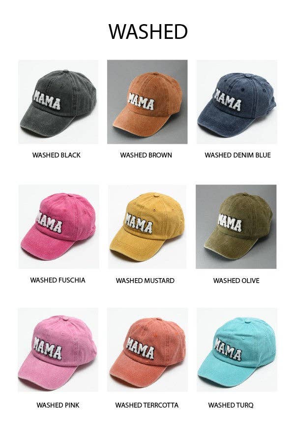 Mama Baseball Hat (Sherpa Lettering)