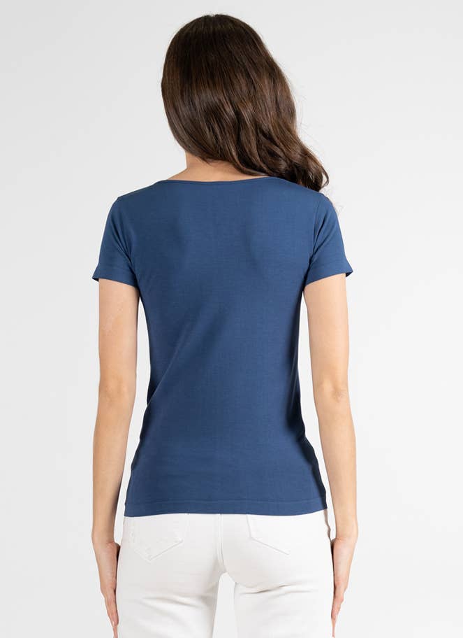 Bamboo Short Sleeve Scoop Neck Top