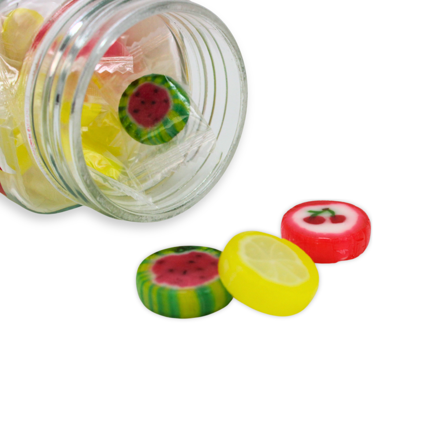 Sentiment Fruity Hard Candy Jars - Thank You, Happy Birthday, Thinking of You