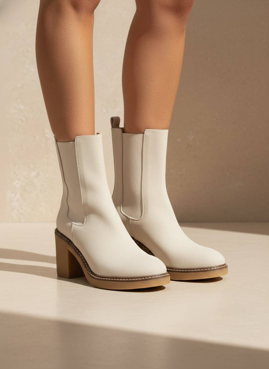 Colt Mid Shaft Chelsea Boots with Block Heel