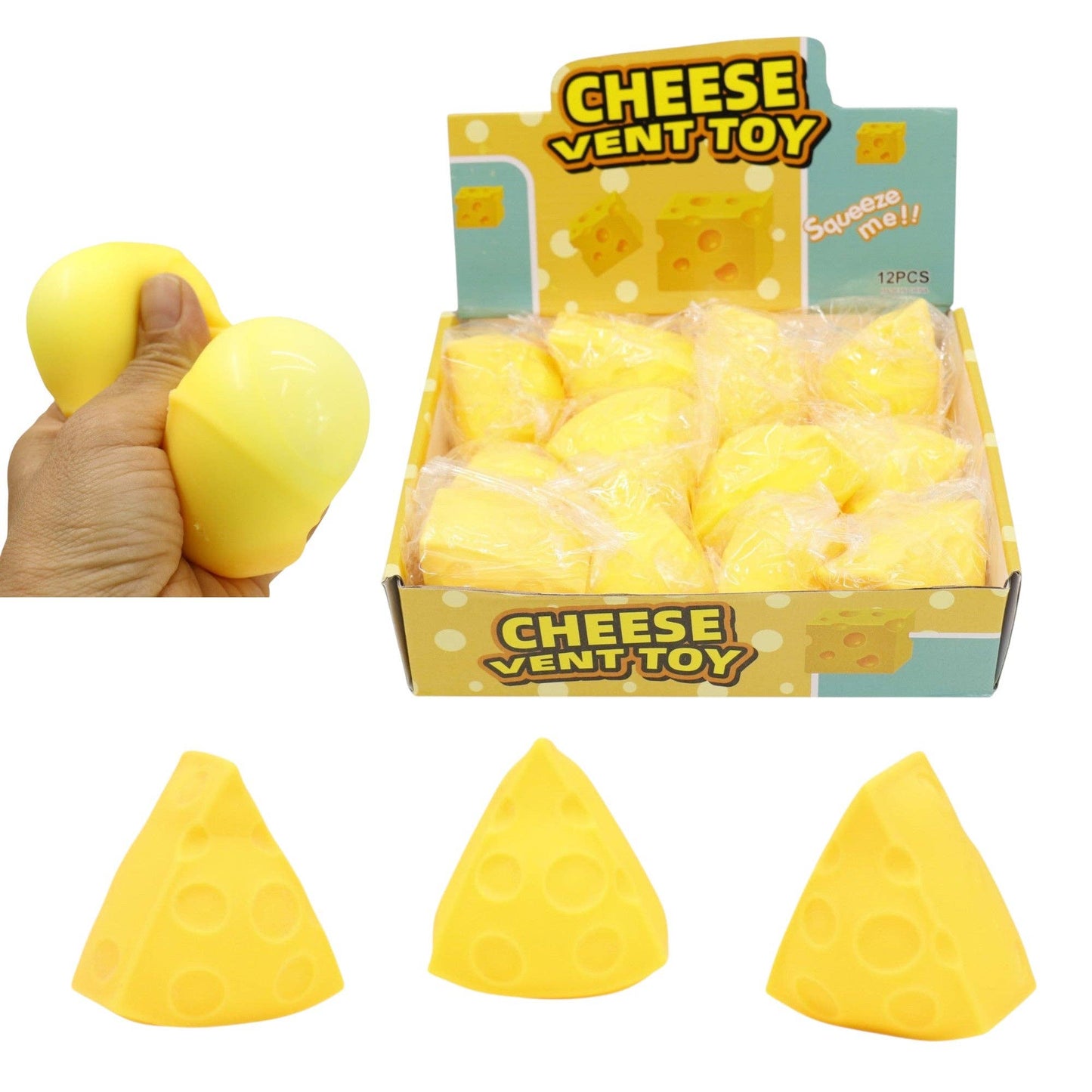 Viral Triangle Cheese Squishy Toy