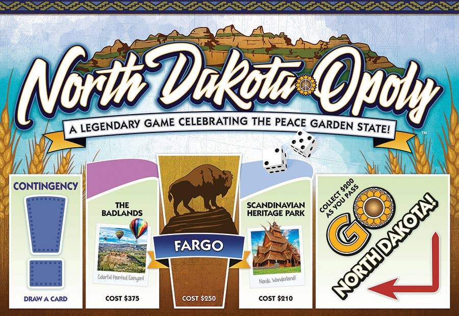North Dakota-Opoly (state) Board Game