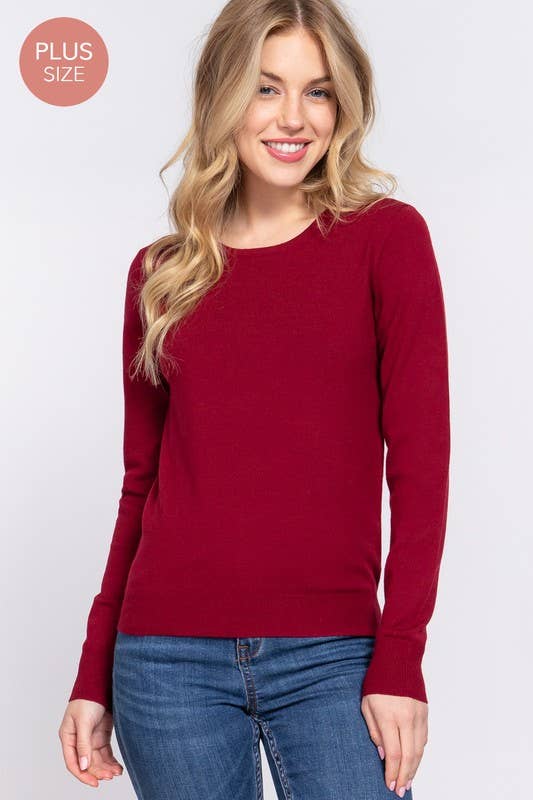 Long Sleeve Crew Neck Basic Sweater