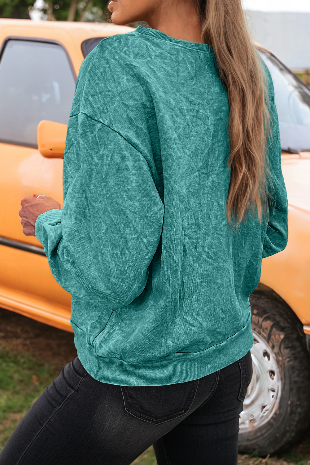 Saved by Grace Mineral Wash Loose Sweatshirt