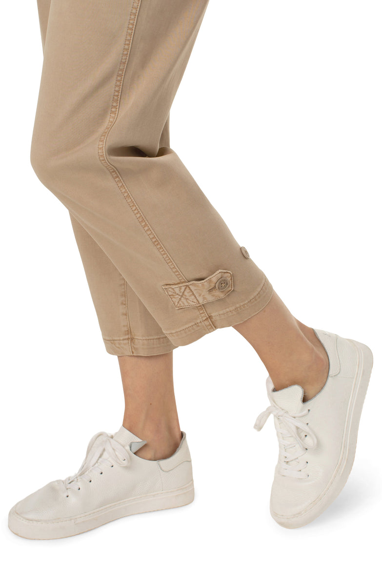 Liverpool Utility Crop Cargo w Cinched Leg (biscuit tan)