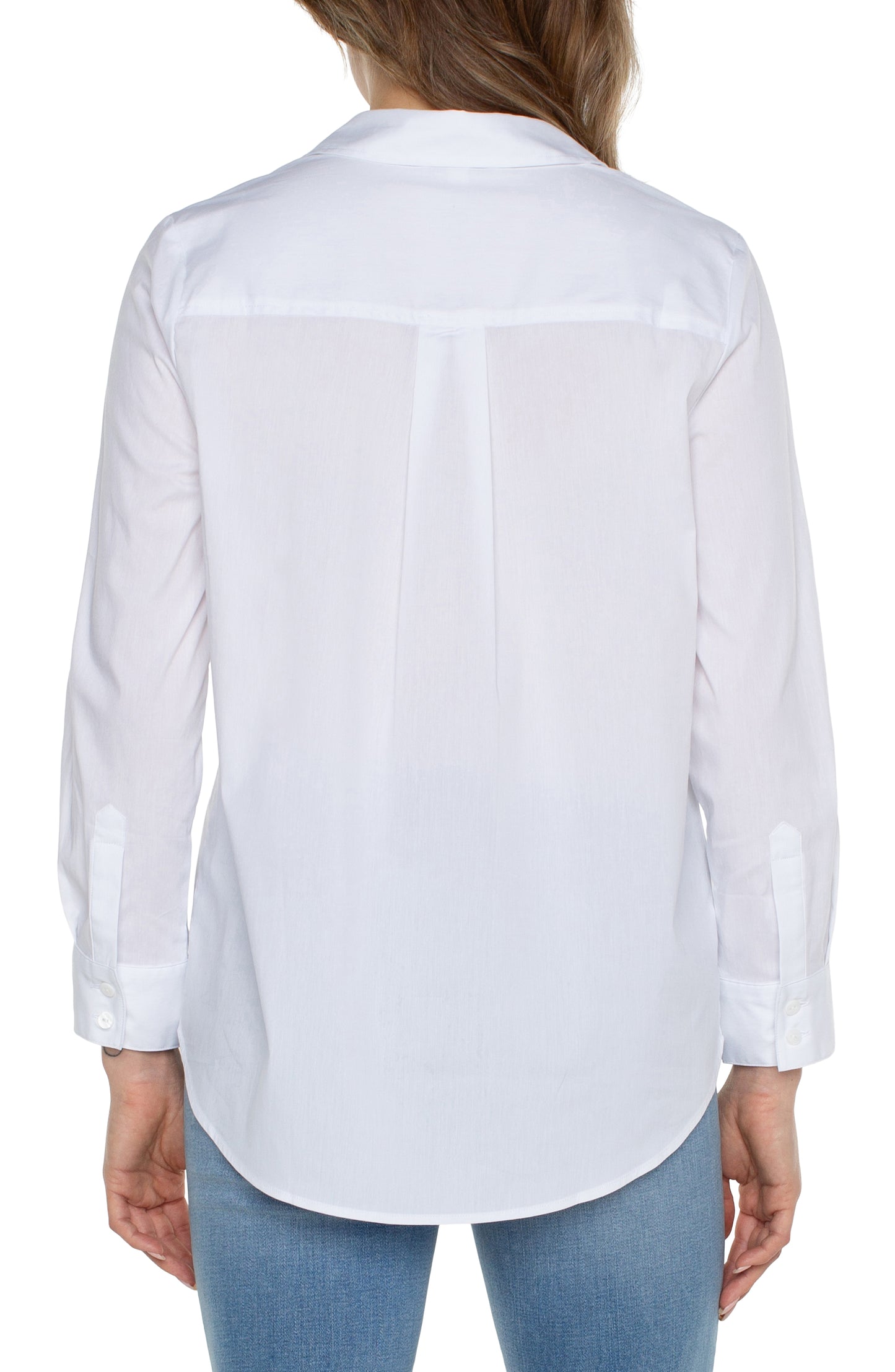 Liverpool Classic Fit Button Poplin Shirt (White)