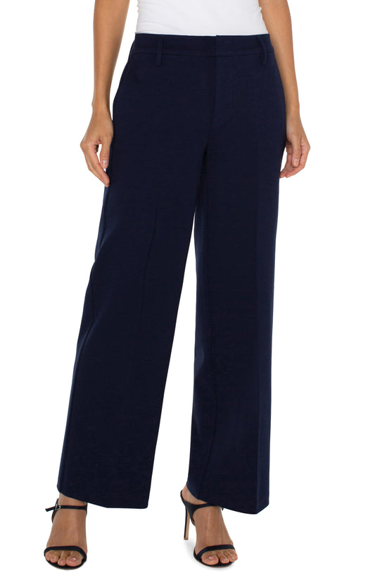 Liverpool Kelsey Wide Leg Trouser 31" inseam (Cadet Blue)