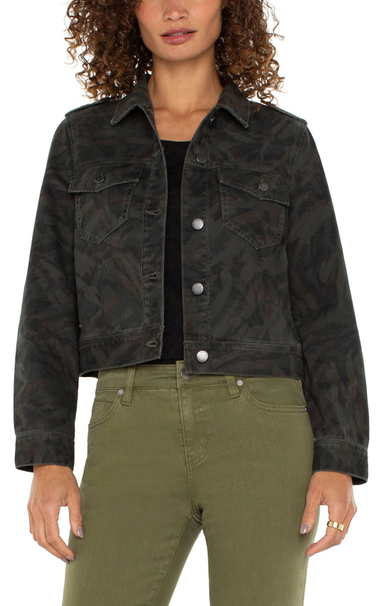 Liverpool Military Crop Jacket (Abstract Camo)