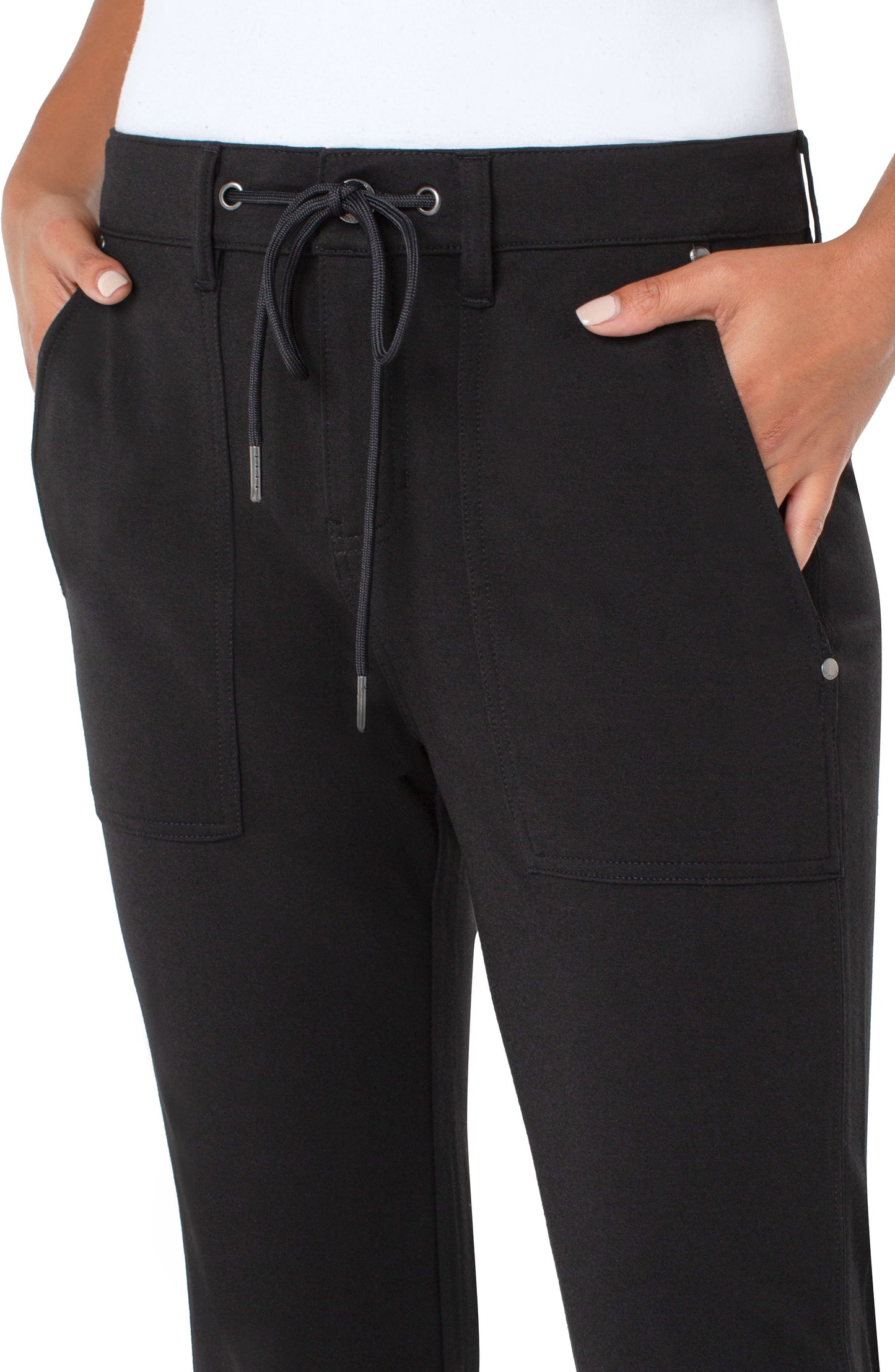 Liverpool Utility Jogger w/ Snap Hem 26" inseam (Black)