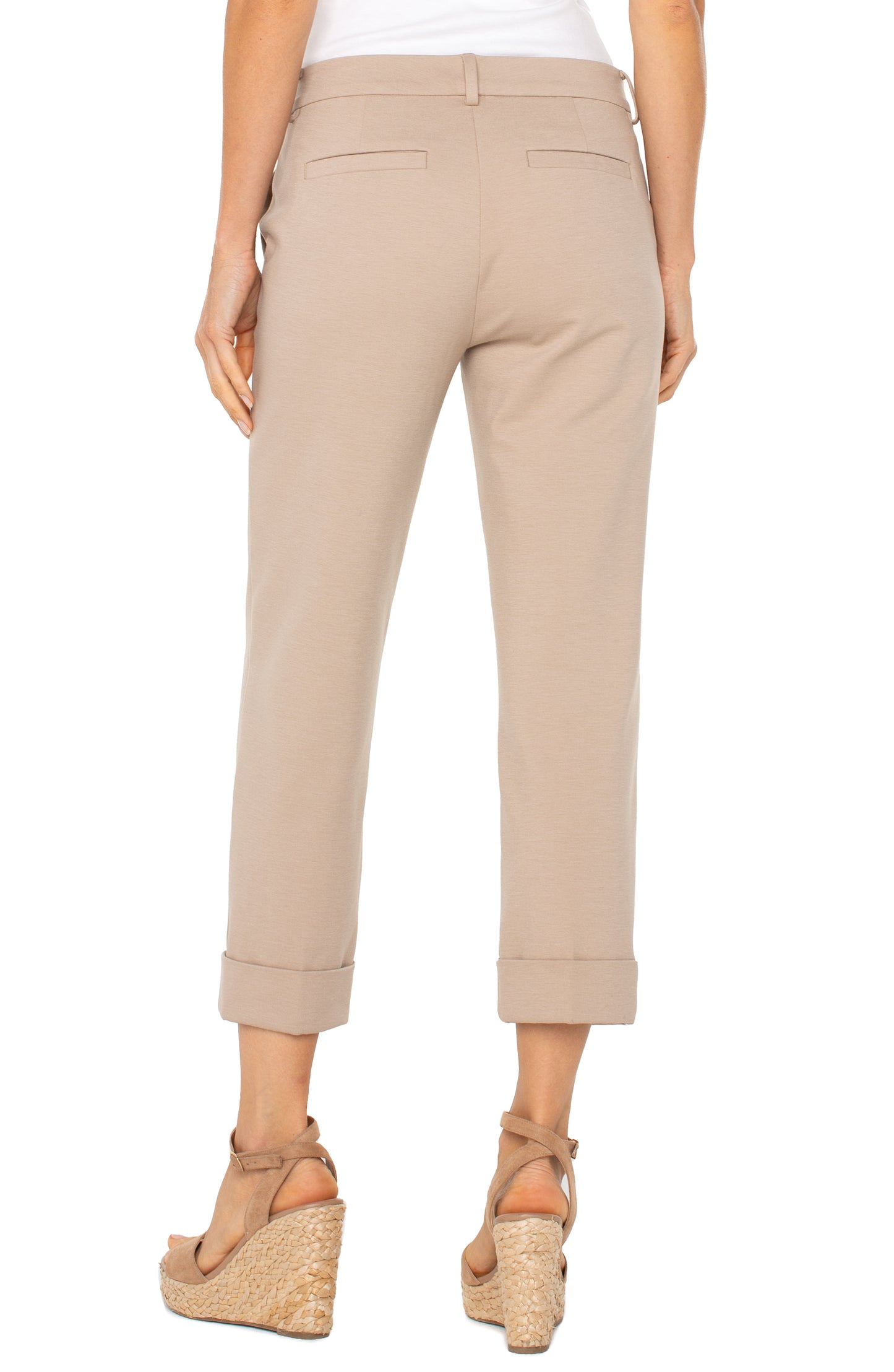 Liverpool Kelsey Crop Trouser 25" Inseam (Biscuit Tan)