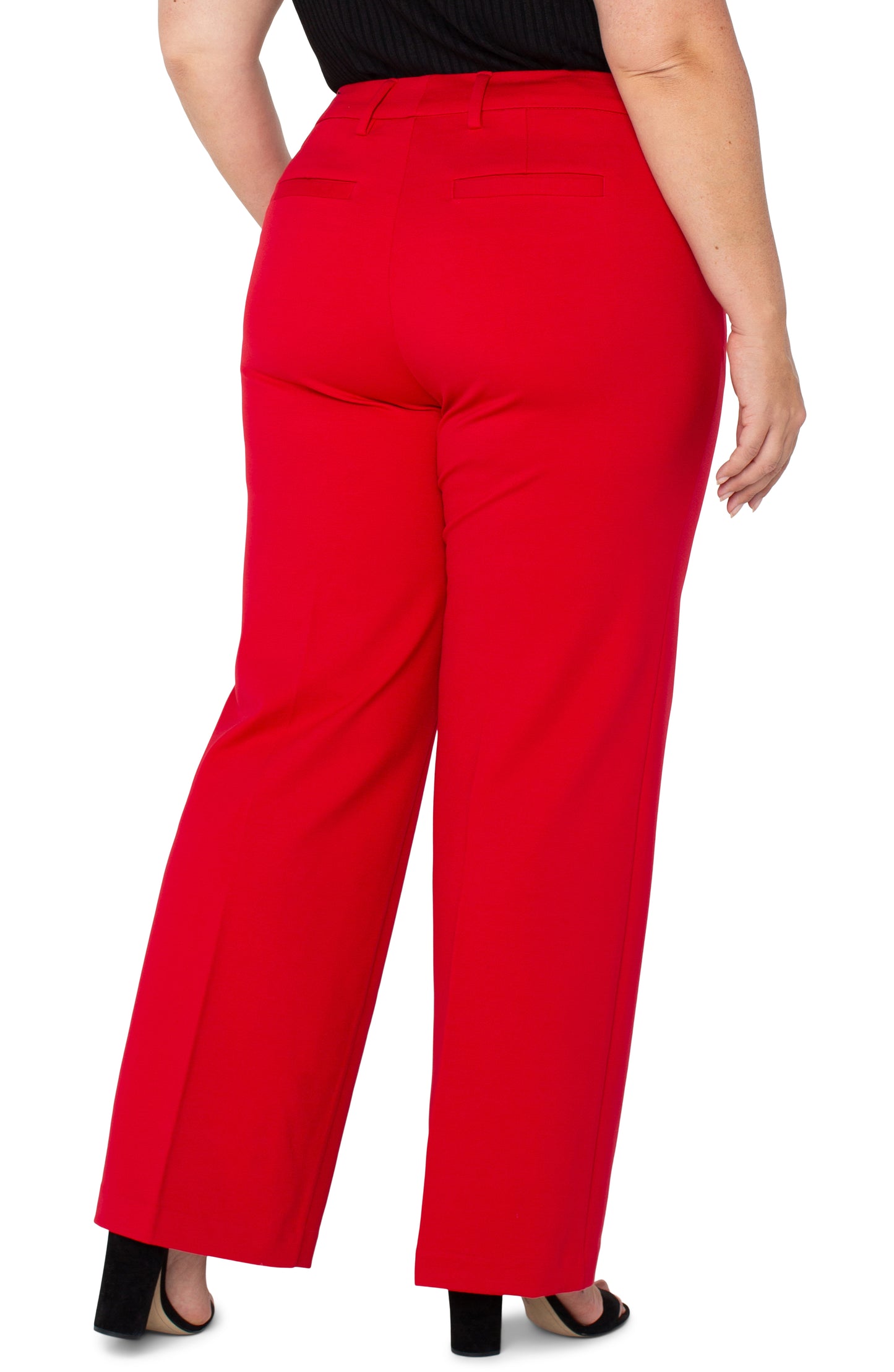 Liverpool Kelsey Wide Leg Trouser Plus Size 31" inseam (Tango Red)