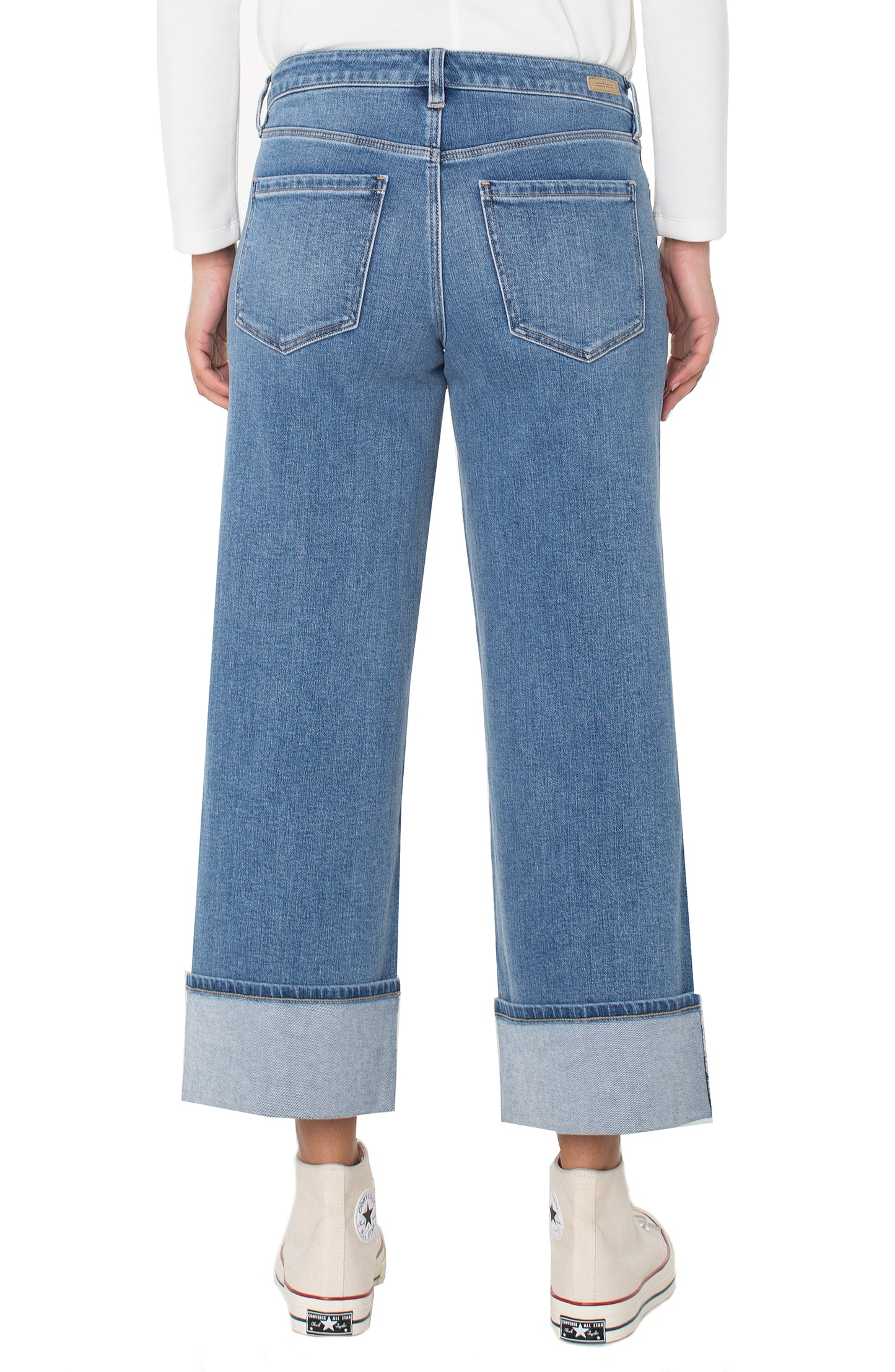 Liverpool Morgan Cuffed Wide Leg (27" inseam cuffed) (Klamath)