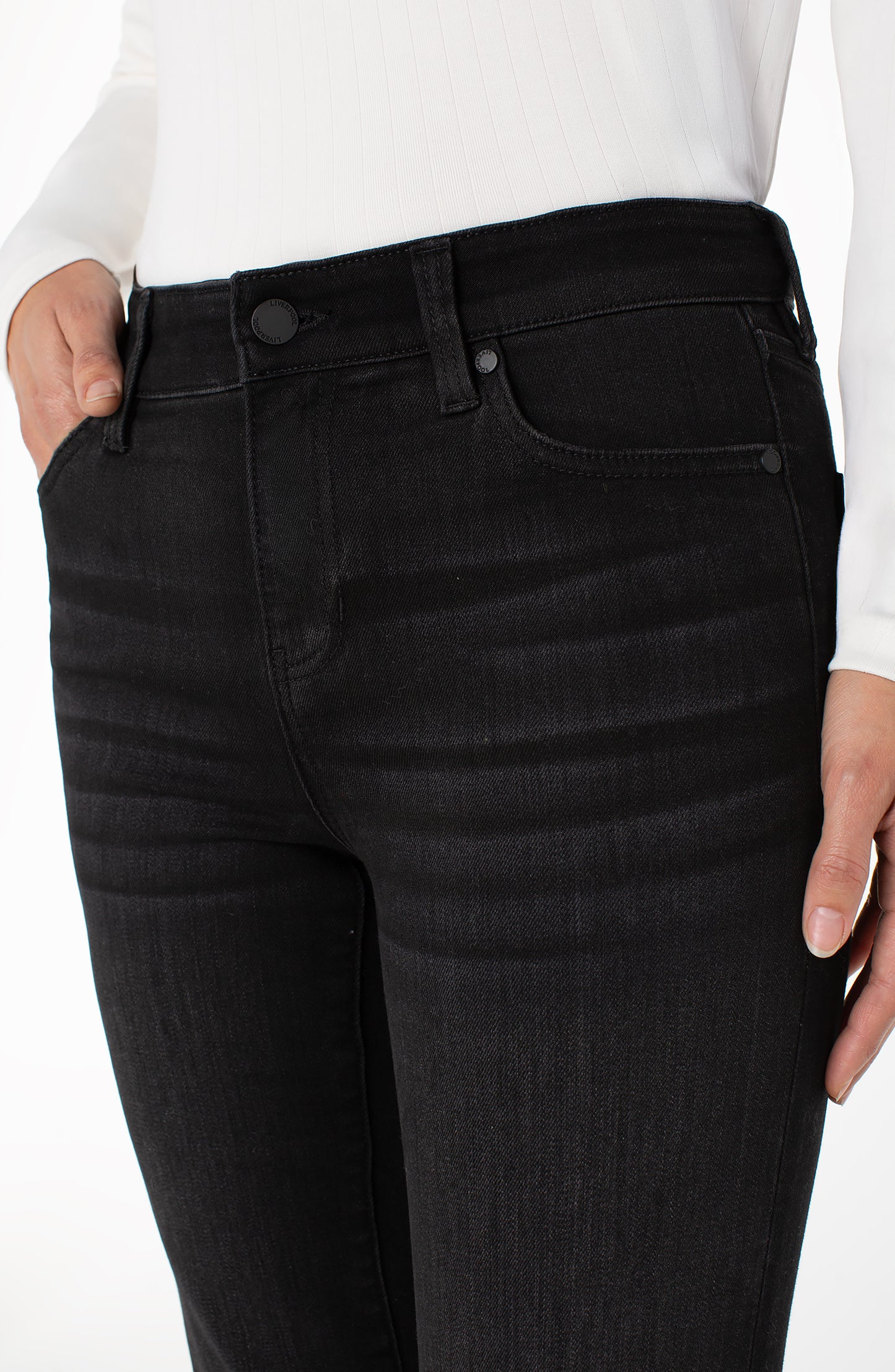 Liverpool Hannah Flare (30" inseam) (Heron Lake)