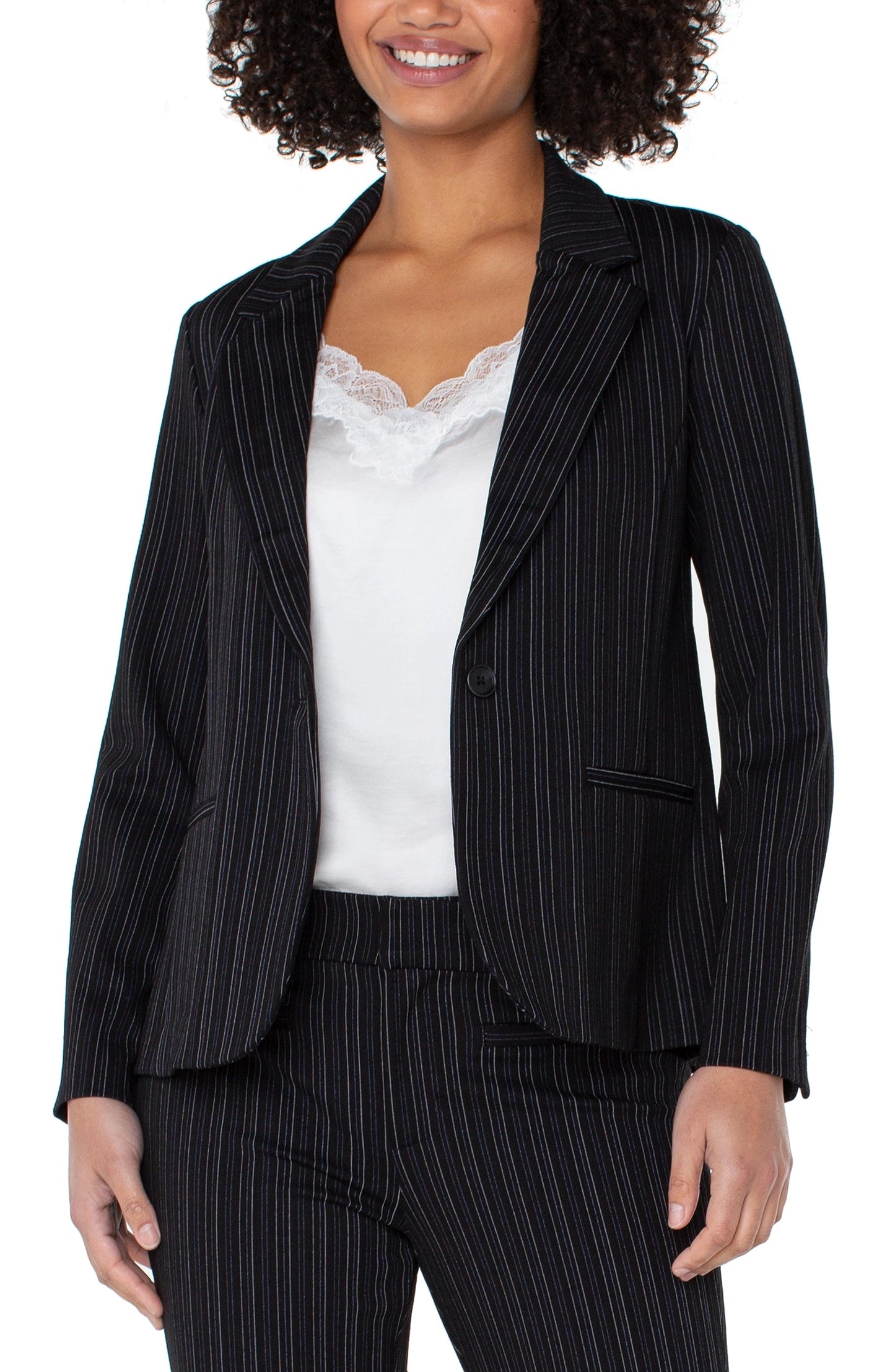 Liverpool Fitted Blazer (Hint of Navy Stripe)