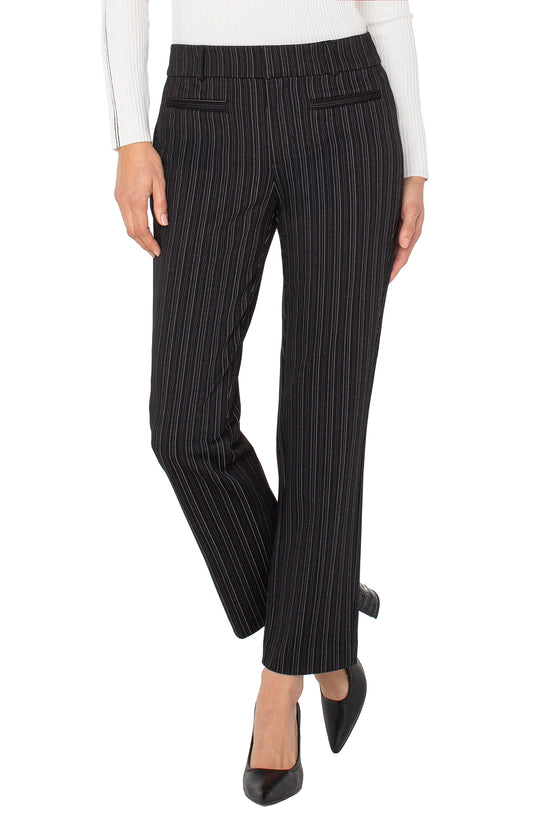 Liverpool Holly Welt Pocket Trouser (28" inseam) (Hint of Navy Stripe)