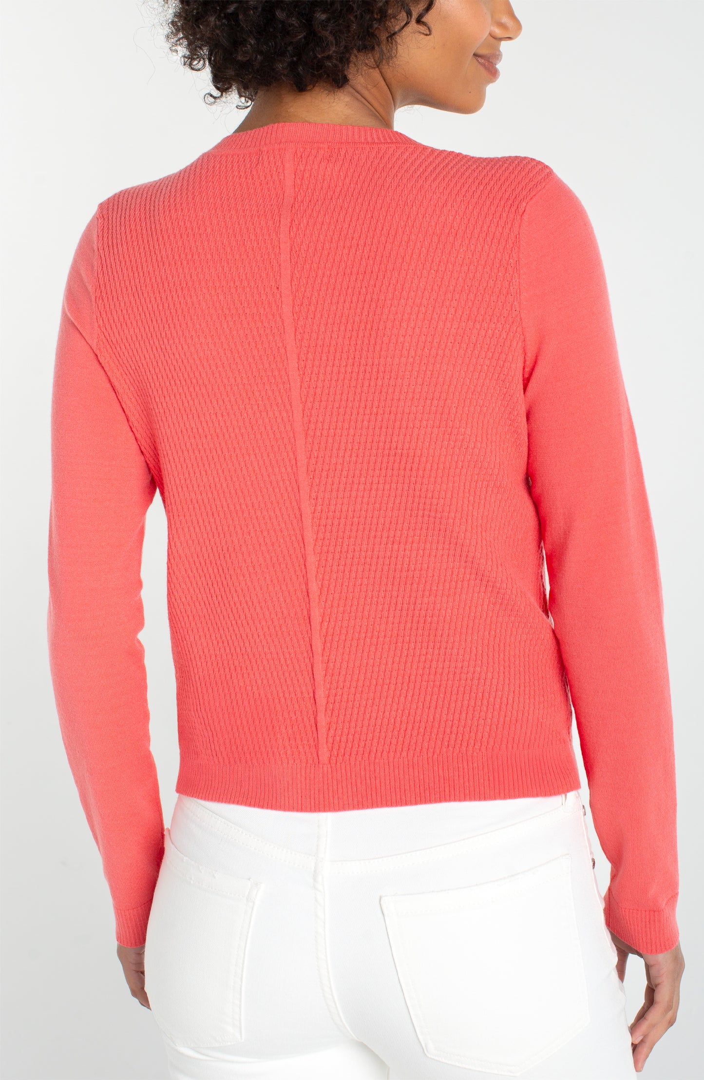 Liverpool Long Sleeve Crew Neck Sweater (Sunset Coral)