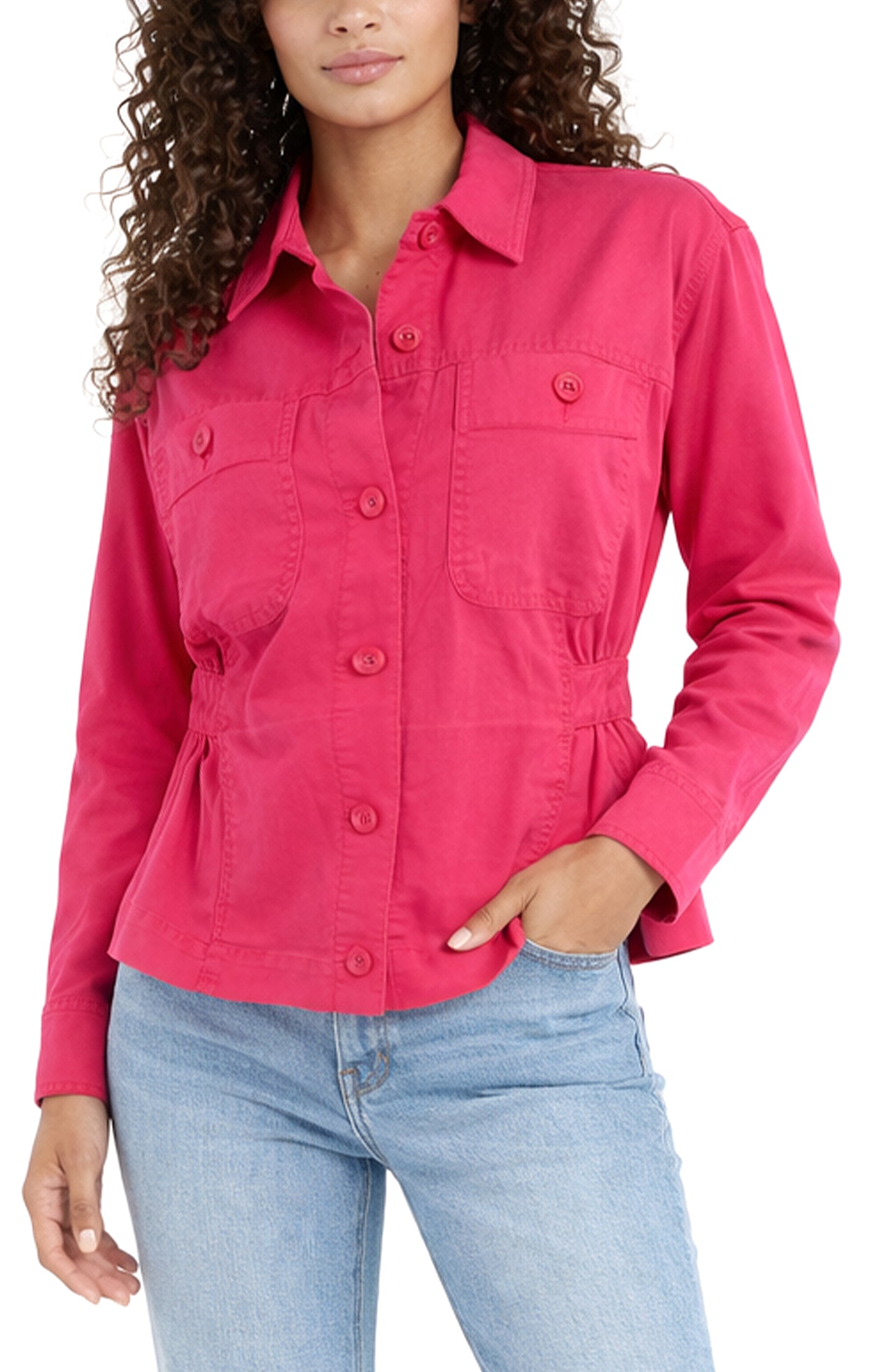 Liverpool Relaxed Shacket (Diva Pink)