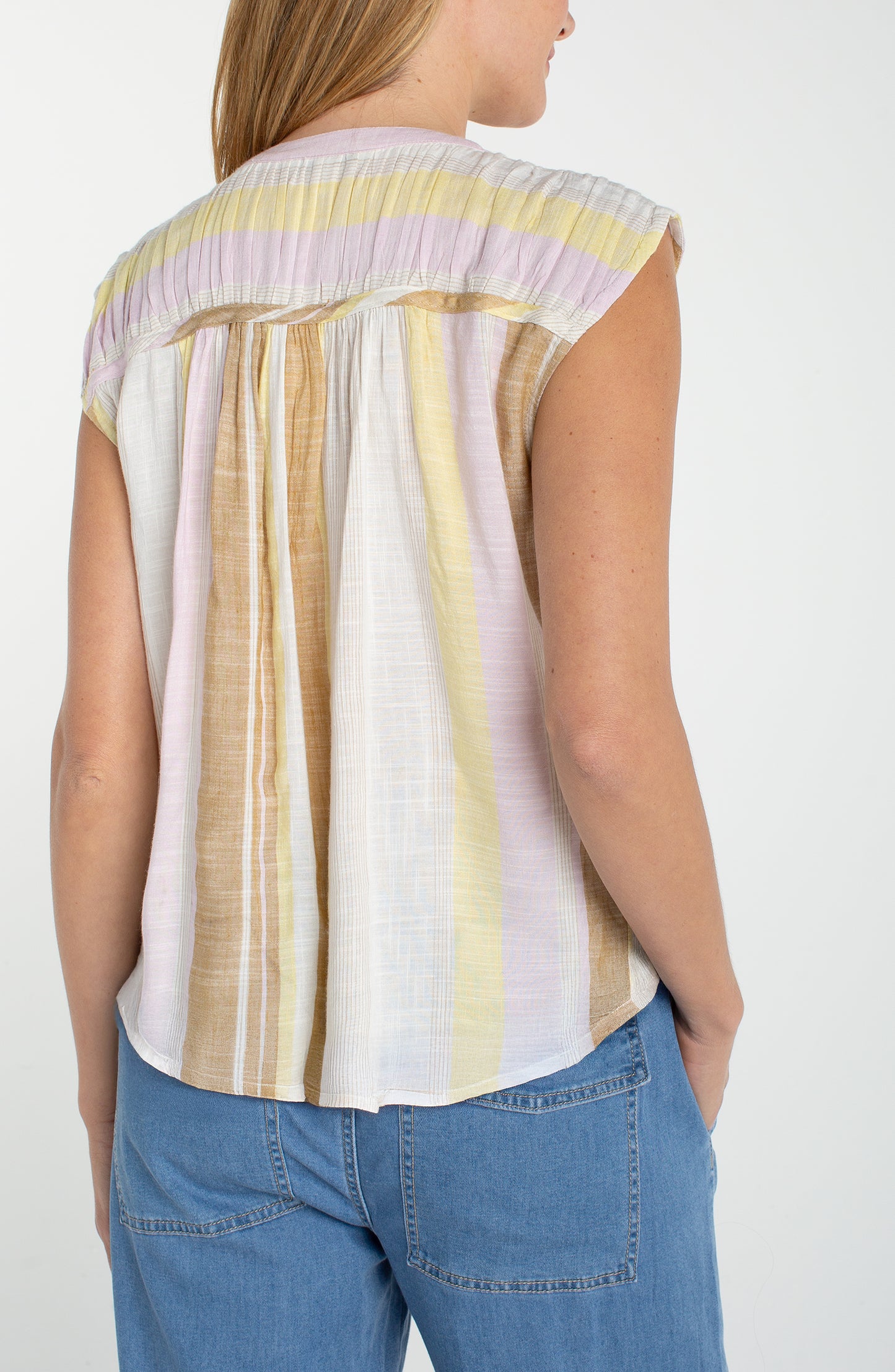 Liverpool Dolman Button Front Blouse W/ Shirring
