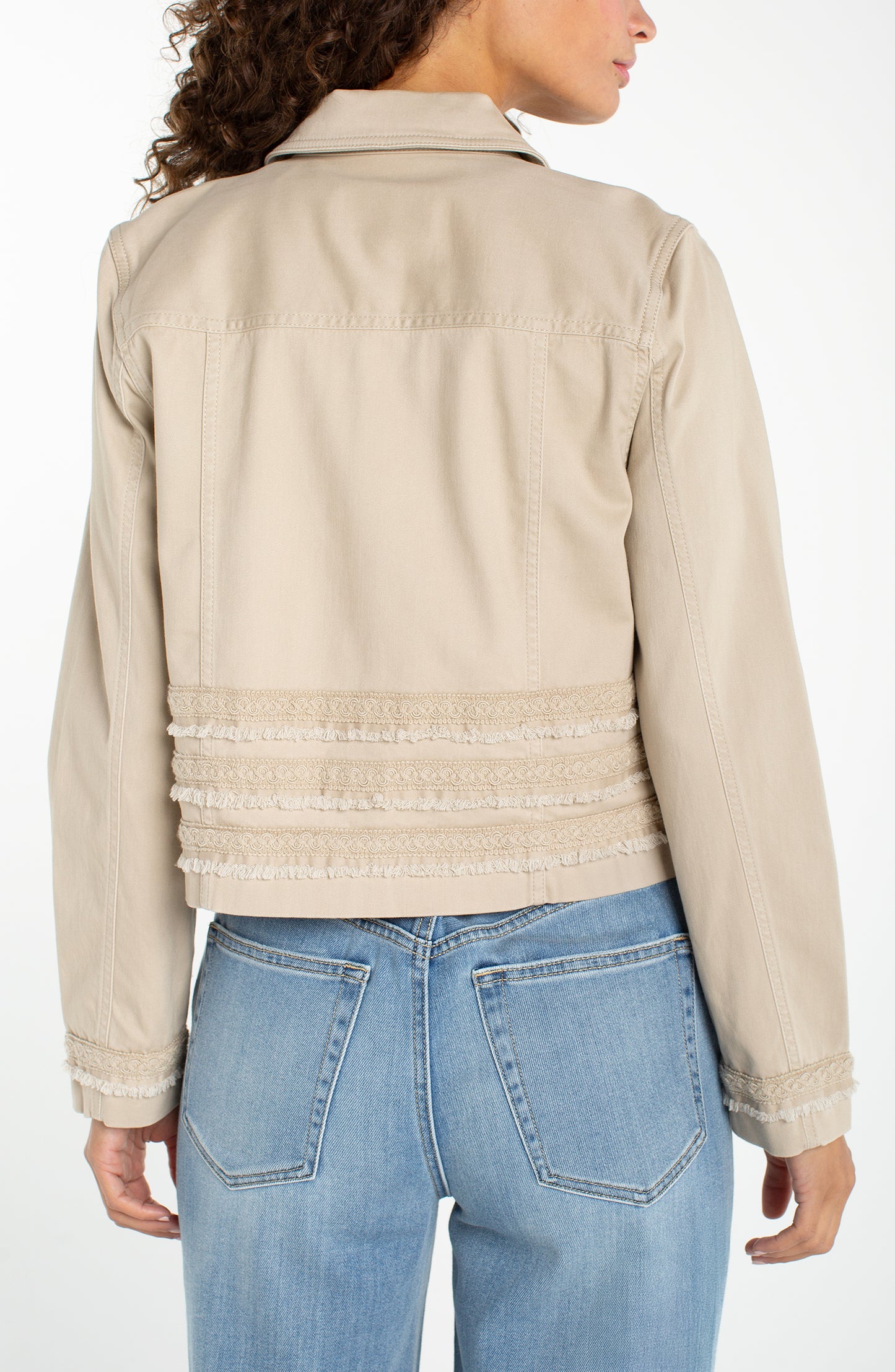 Liverpool Trucker Jacket W/ Fray and Lace
