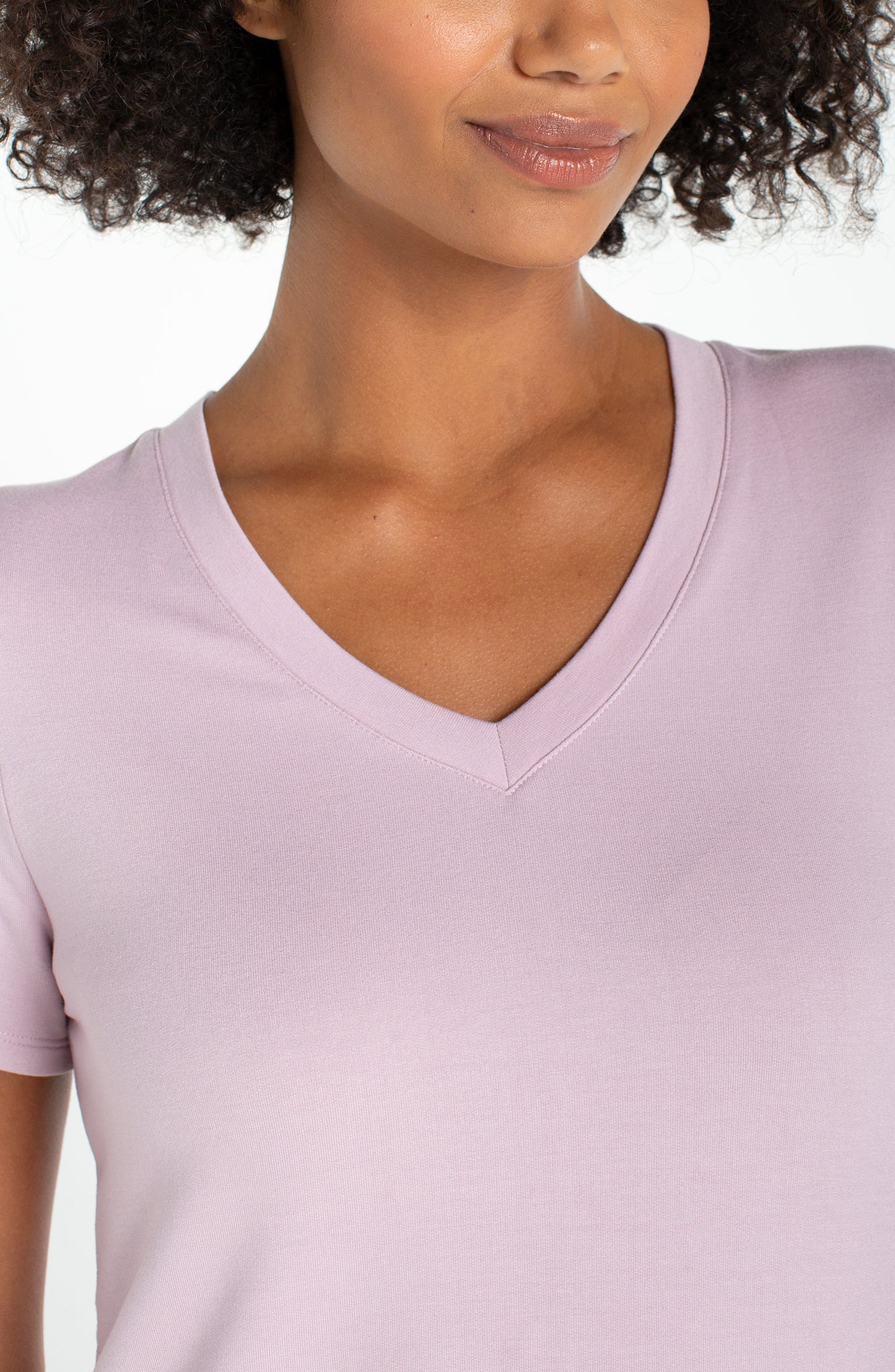 Liverpool Short Sleeve V-Neck Knit Tee