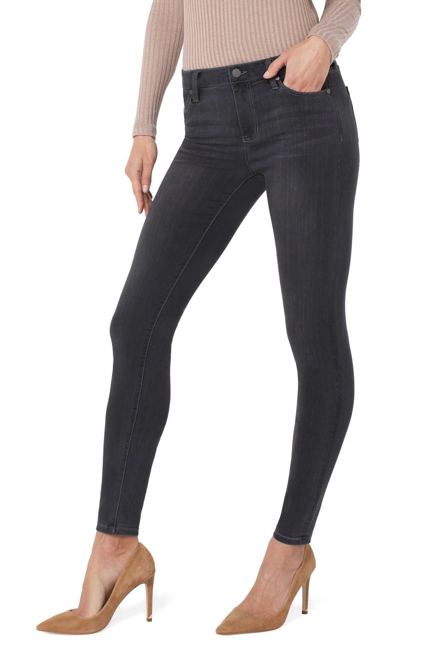 Liverpool Abby Skinny (30" inseam) (Meteorite Wash)