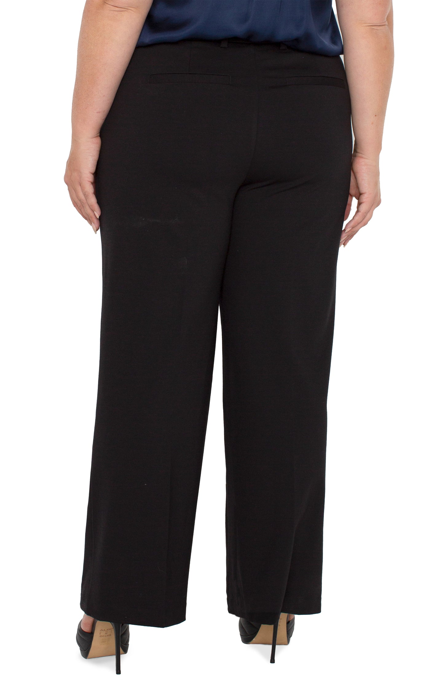 Liverpool Kelsey Wide Leg Trouser (31" inseam) (black)