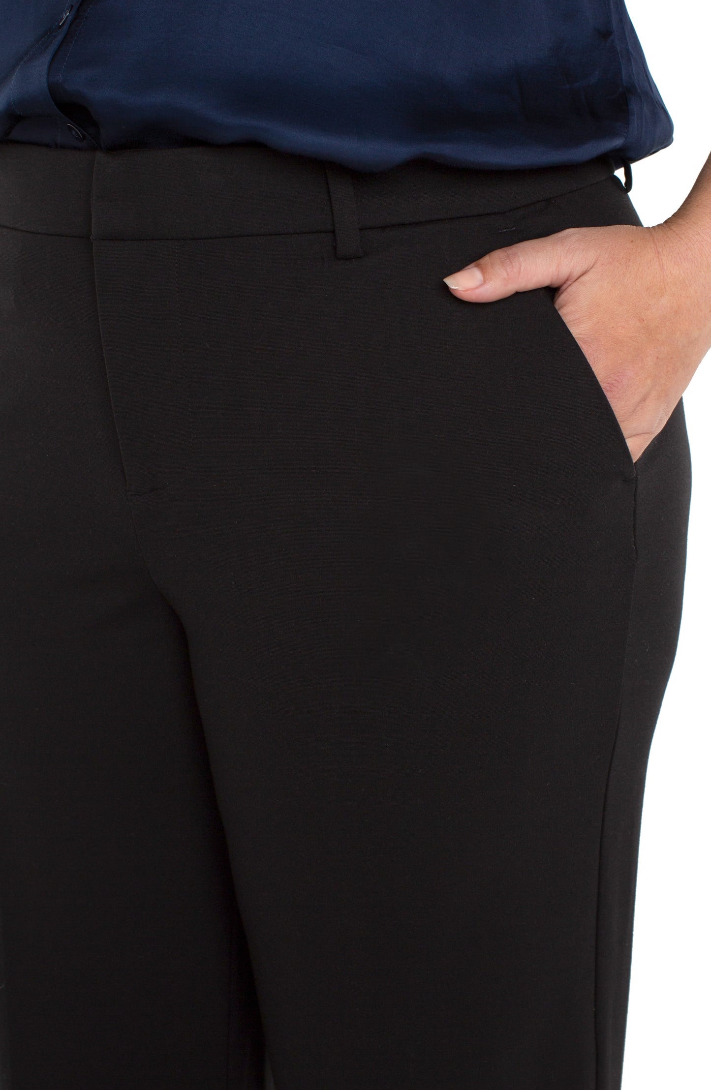 Liverpool Kelsey Wide Leg Trouser (31" inseam) (black)