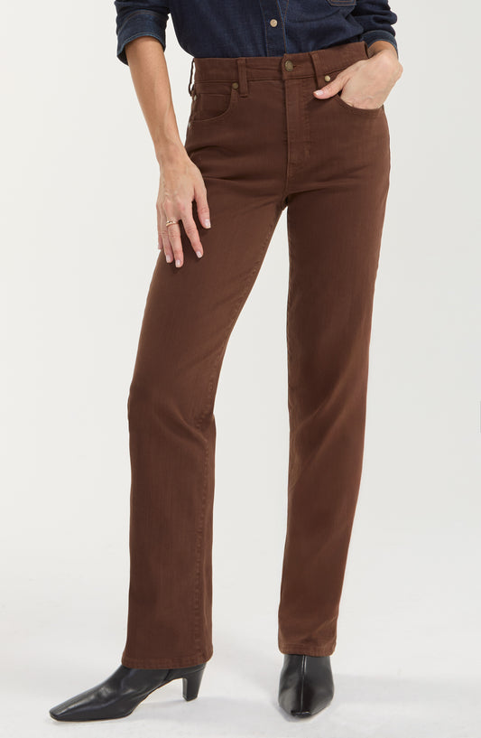 Kennedy Comfort Waist Straight (32" Inseam) (Carob Brown)