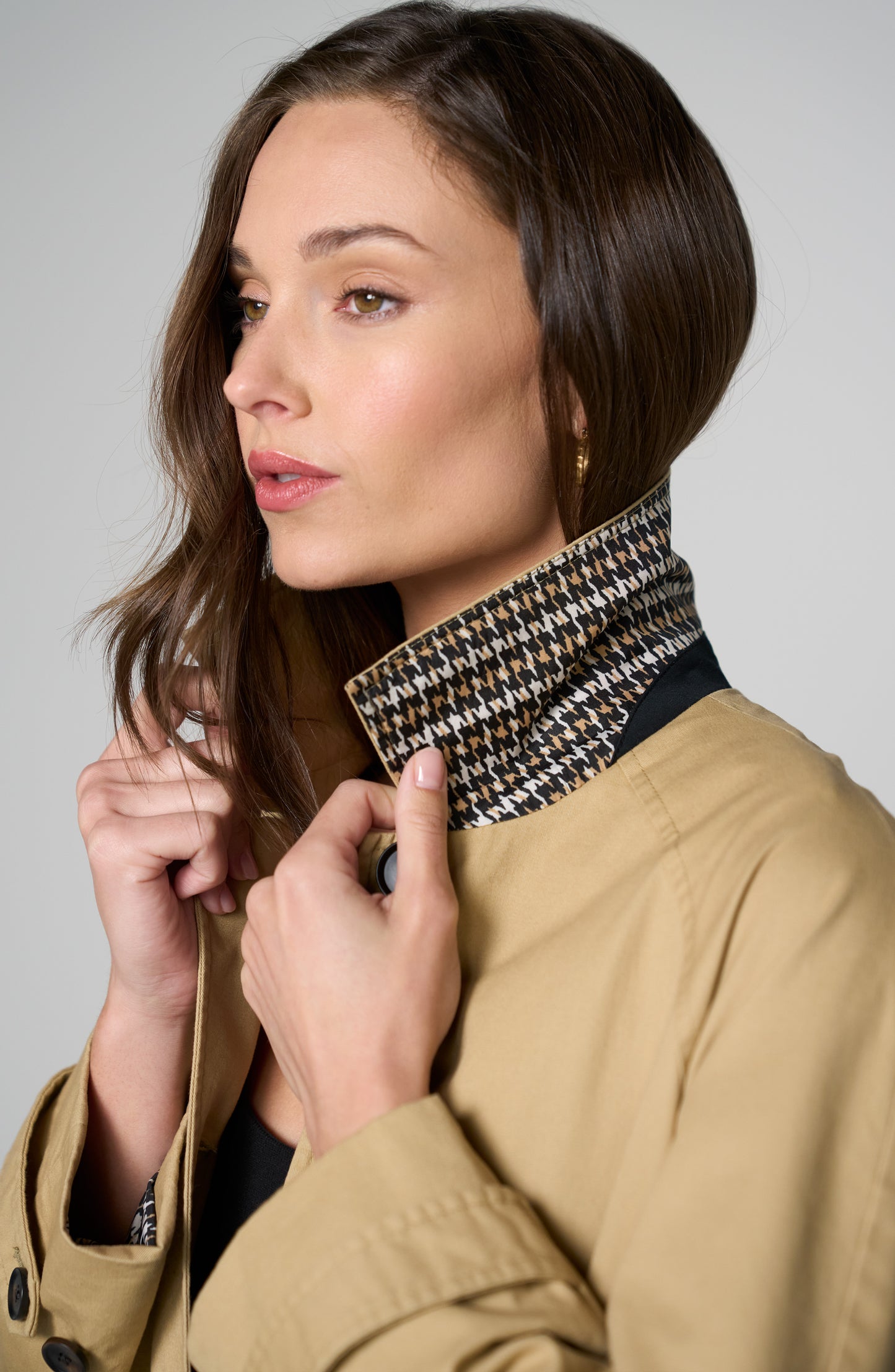 Liverpool Raglan Sleeve Coat W/ Pleat Back