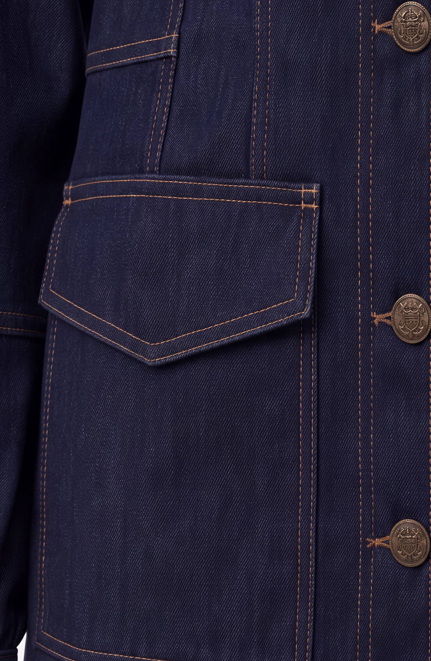 Liverpool Lantern Sleeve Denim Jacket